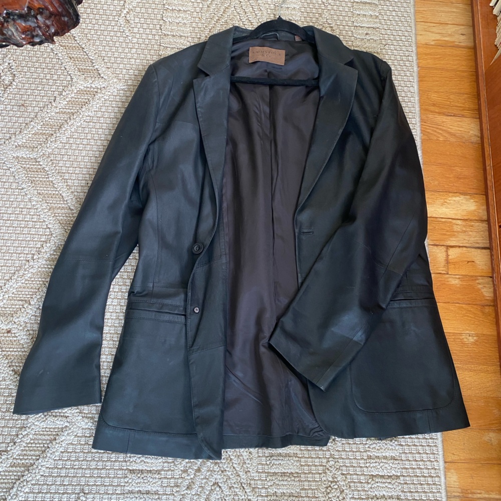 Comstock & Co goat leather men’s blazer, size 46